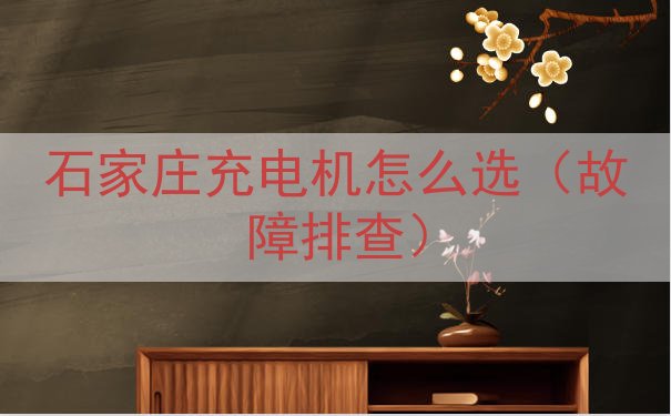 石家庄充电机怎么选（故障排查）